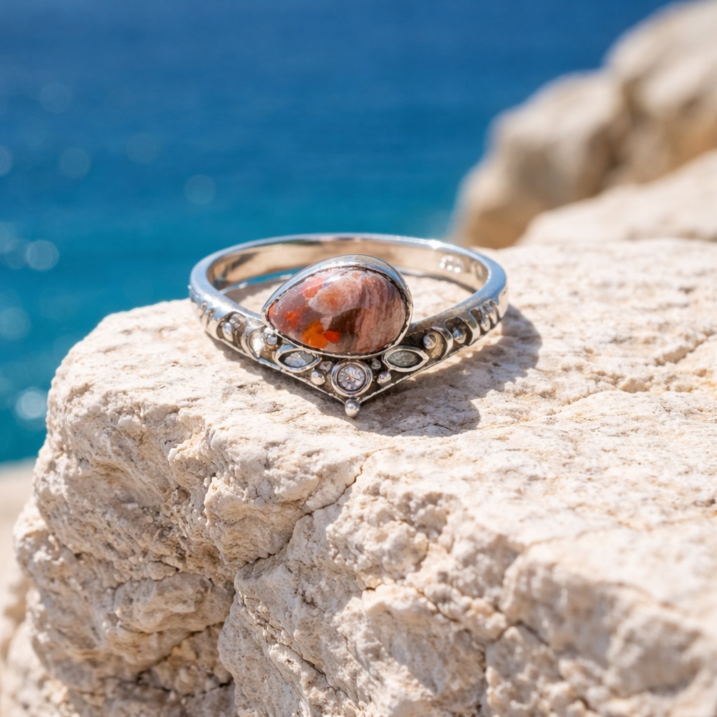 Red Brecciated Jasper Ring